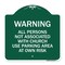 Signmission Warning All Persons Not Associated with Church Use Parking Area at Own Risk, A-DES-GW-1818-22717 A-DES-GW-1818-22717 - alternate 1